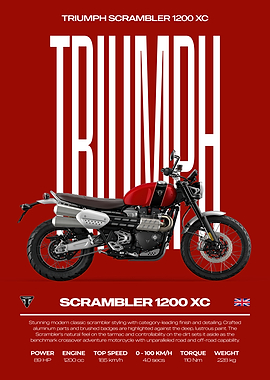Triumph Scrambler 1200 XC Motorcycle Poster