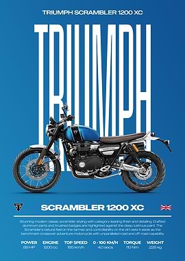 Triumph Scrambler 1200 XC Motorcycle Poster
