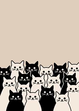 Cartoon Cats Cute Pattern