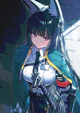 Anime Girl with Fox Ears