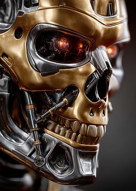 Cyborg Skull Close-Up