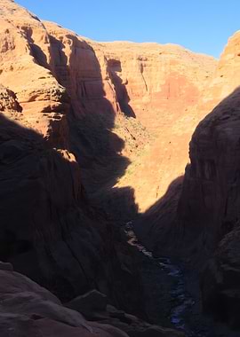 Canyon with River and Rock Formations