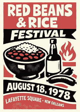 Red Beans & Rice Festival Poster