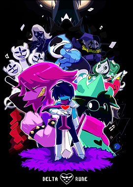 Deltarune characters poster