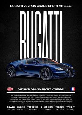 Bugatti Veyron Grand Sport Vitesse Poster