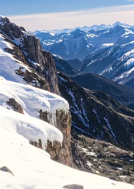 Snowy Mountain Landscape