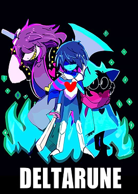 Deltarune characters: Kris, Susie, and Ralsei
