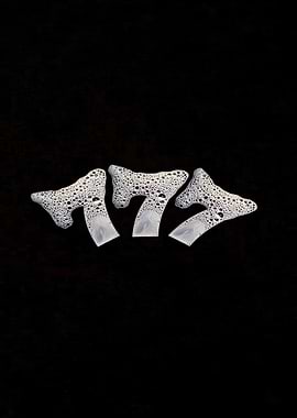 Three '7's Made of Soap Bubbles