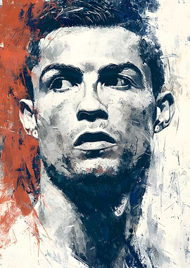 Cristiano Ronaldo Portrait Painting