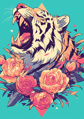 Tiger Roar with Floral Arrangement