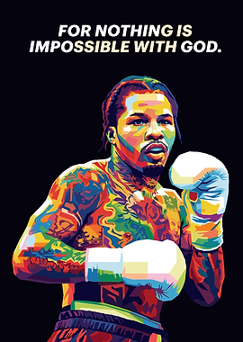 Gervonta Davis Colorful Boxing Portrait
