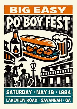 Big Easy Po' Boy Fest Poster