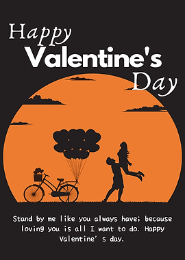 Happy Valentine's Day Silhouette