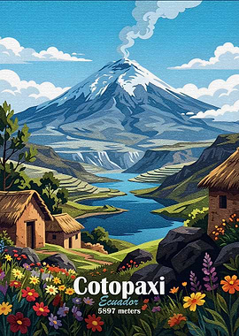 Cotopaxi Ecuador Landscape Art
