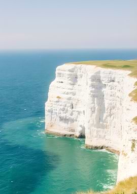 White Cliffs Overlooking Turquoise Ocean