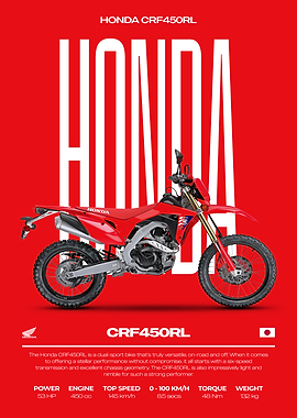 Honda CRF450RL Motorcycle Poster