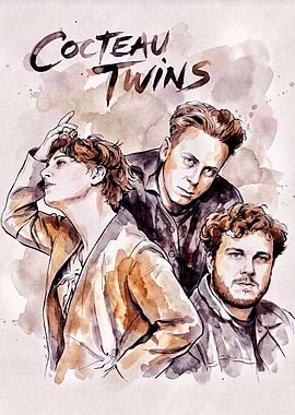 Cocteau Twins watercolor portrait