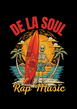 De La Soul Rap Music Beach Skeleton