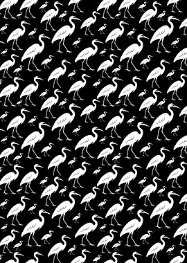 White egrets pattern