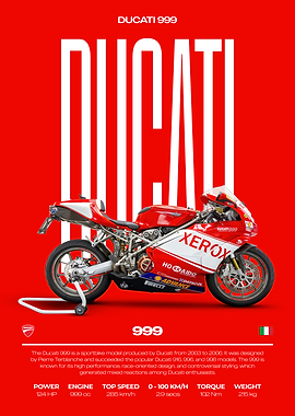 Ducati 999 Motorcycle Poster