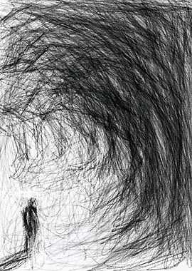 Charcoal Sketch of a Figure