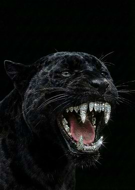 Black Panther with Diamond Teeth