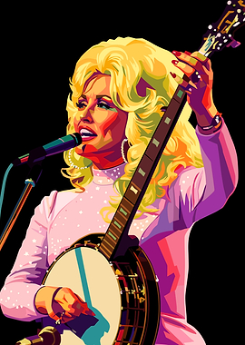 Dolly Parton Banjo Performance Art