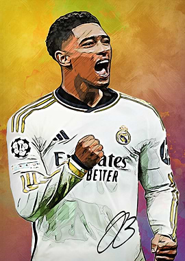 Jude Bellingham Real Madrid Celebration Art