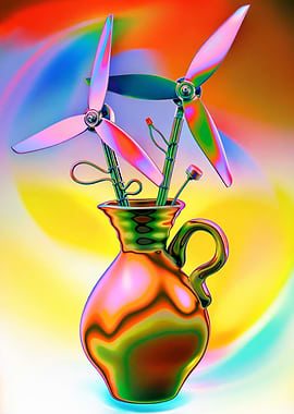 Wind Turbines in a Vase