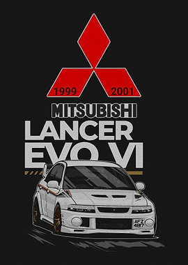 Mitsubishi Lancer EVO VI Illustration