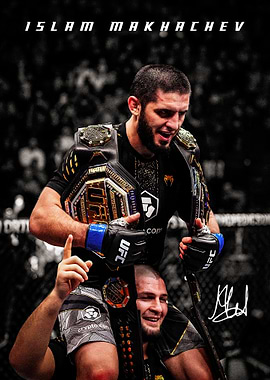 Islam Makhachev and Khabib Nurmagomedov