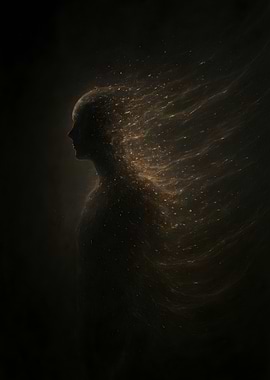 Ethereal Figure in Dark Ambiance