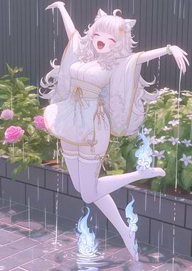 Anime Girl Dancing in the Rain