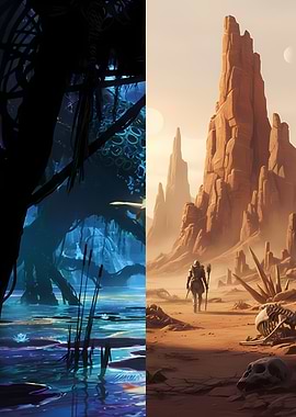 Fantasy Worlds: Swamp and Desert