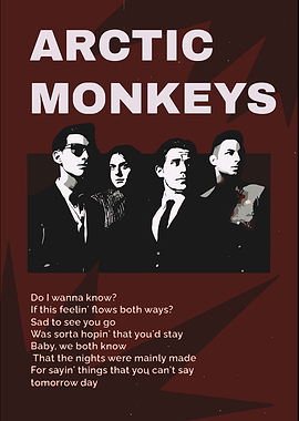 Arctic Monkeys band poster art