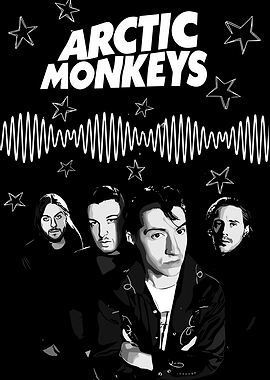 Arctic Monkeys Band Black and White