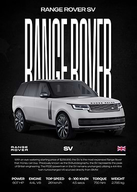 Range Rover SV Car Advertisement
