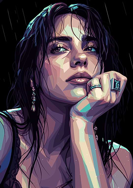 Billie Eilish Portrait in Digital Art
