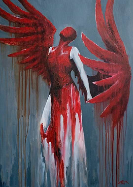 Red Angel Painting