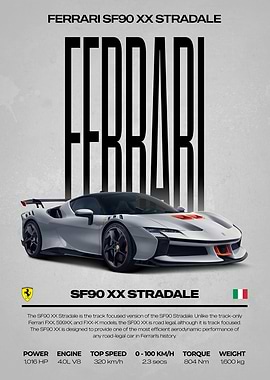 Ferrari SF90 XX Stradale Poster