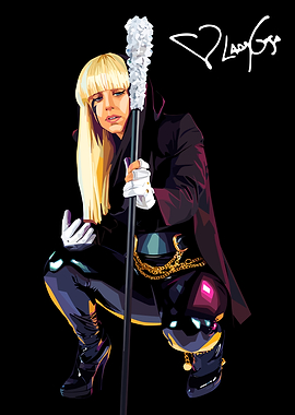 Lady Gaga Digital Art Portrait