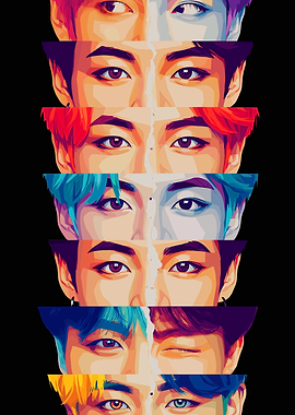 BTS Eyes Pop Art Portrait