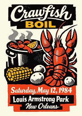 Crawfish Boil Event Poster