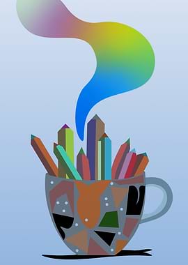 Colorful Pencils in a Cup Illustration