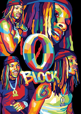 King Von O Block Colorful Portrait