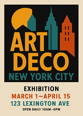 Art Deco New York City Exhibition Poster