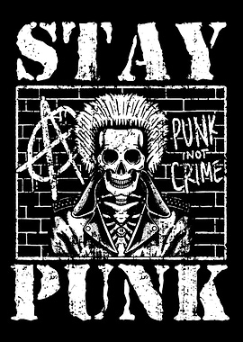 Stay Punk - Black and White Graphic