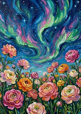 Floral Aurora Painting
