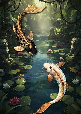 Koi Fish Pond Serenity