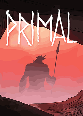 Primal: Cartoon Warrior Silhouette